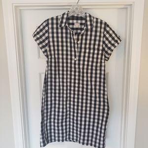 J. Crew Popover Plaid Shirt Dress